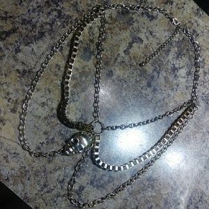 Gold Chain Skull Choker